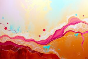 Ethereal Shapes in Vibrant Colors – free AI stock image