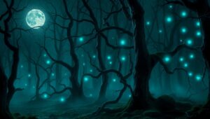 Ethereal Spirits in the Forest – free AI stock image