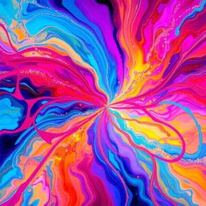 Ethereal Swirls of Color and Light – free AI stock image