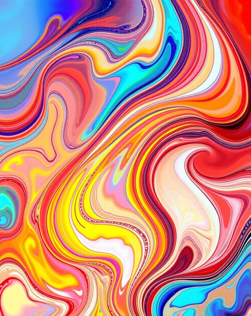Ethereal Swirls of Color and Light – free AI stock image