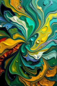 Ethereal Swirls of Colorful Energy – free AI stock image