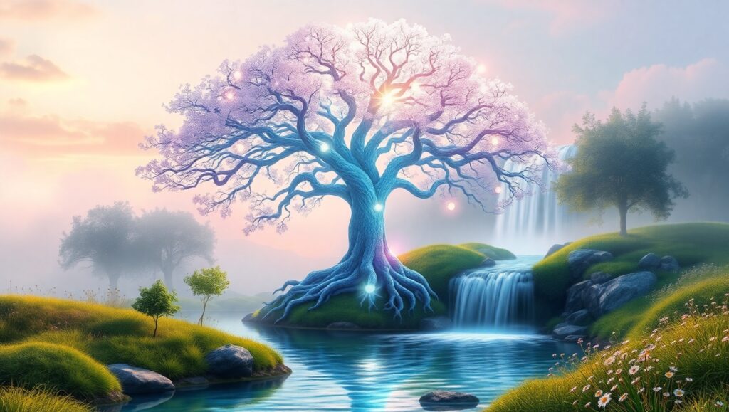Ethereal Tree of Life – free AI stock image
