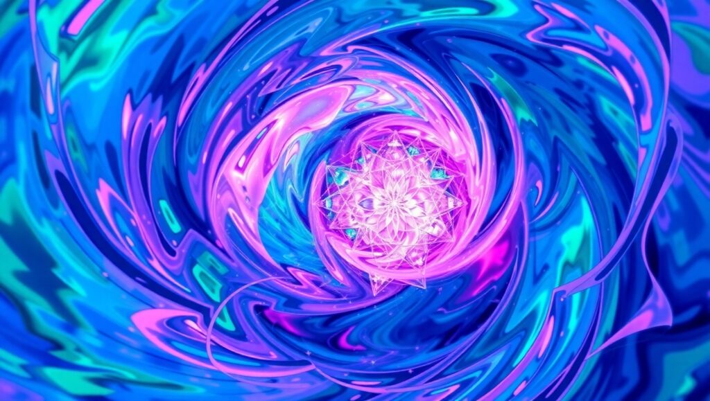 Ethereal Vortex of Color – free AI stock image