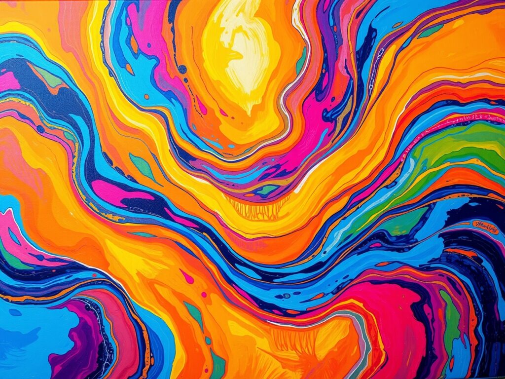 Ethereal Waves of Colorful Abstractions – free AI stock image