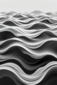 Ethereal Waves of Monochrome Bliss – free AI stock image