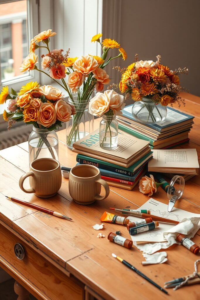 Everyday Objects on a Tabletop – free AI stock image