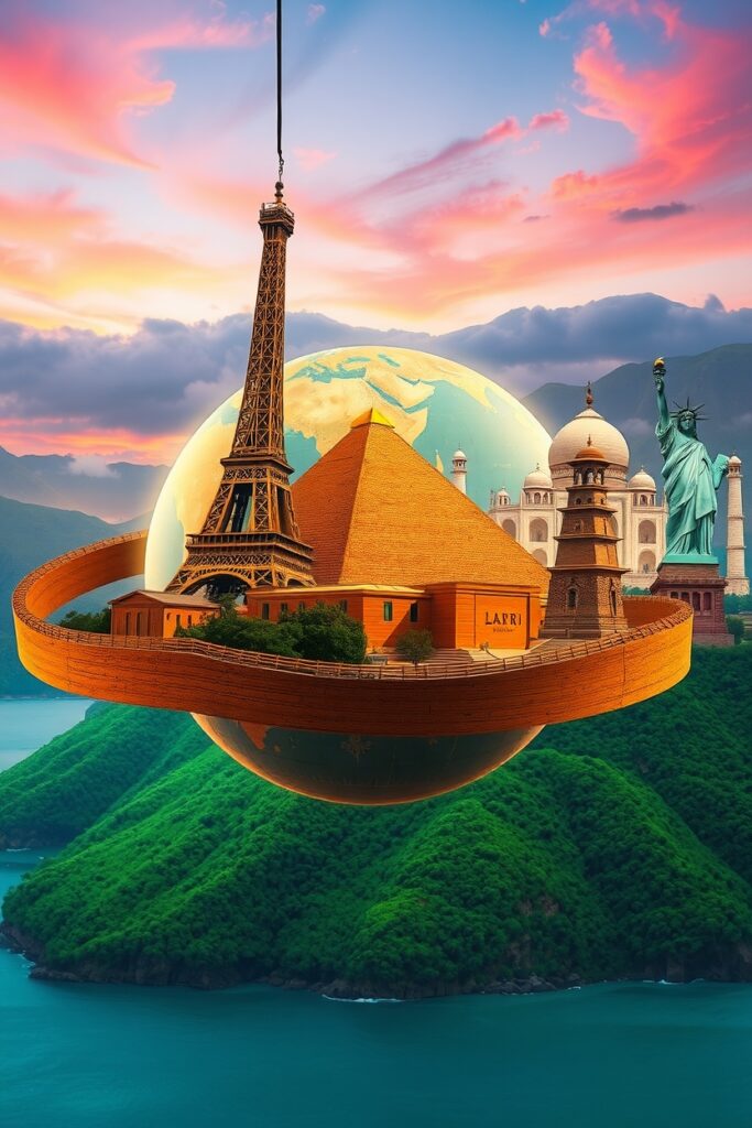 Exploring Iconic Landmarks From Around the World – free AI stock image
