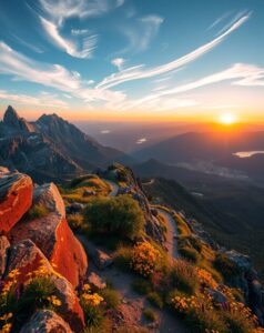 Exploring Scenic Mountainous Landscapes – free AI stock image