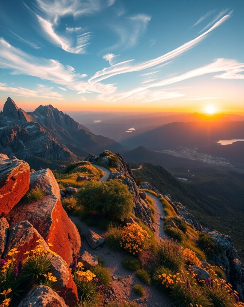 Exploring Scenic Mountainous Landscapes – free AI stock image