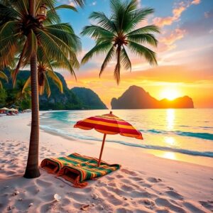 Exploring the Serene Beaches of Thailand – free AI stock image