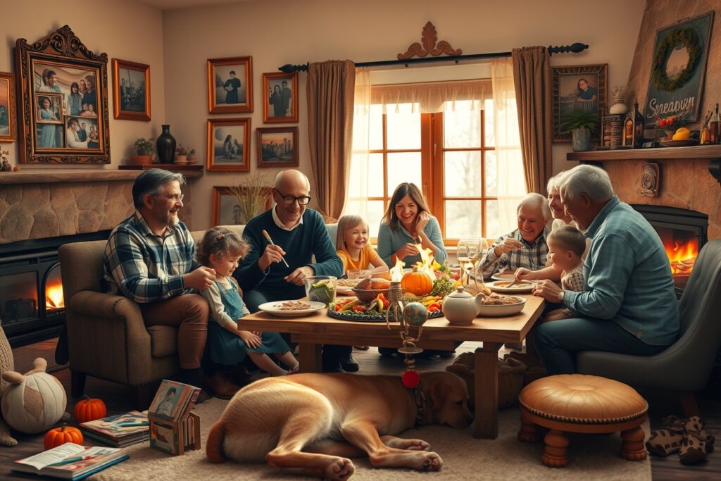 Family Gathering in a Cozy Home – free AI stock image