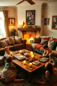 Family Gathering in a Cozy Living Room – free AI stock image