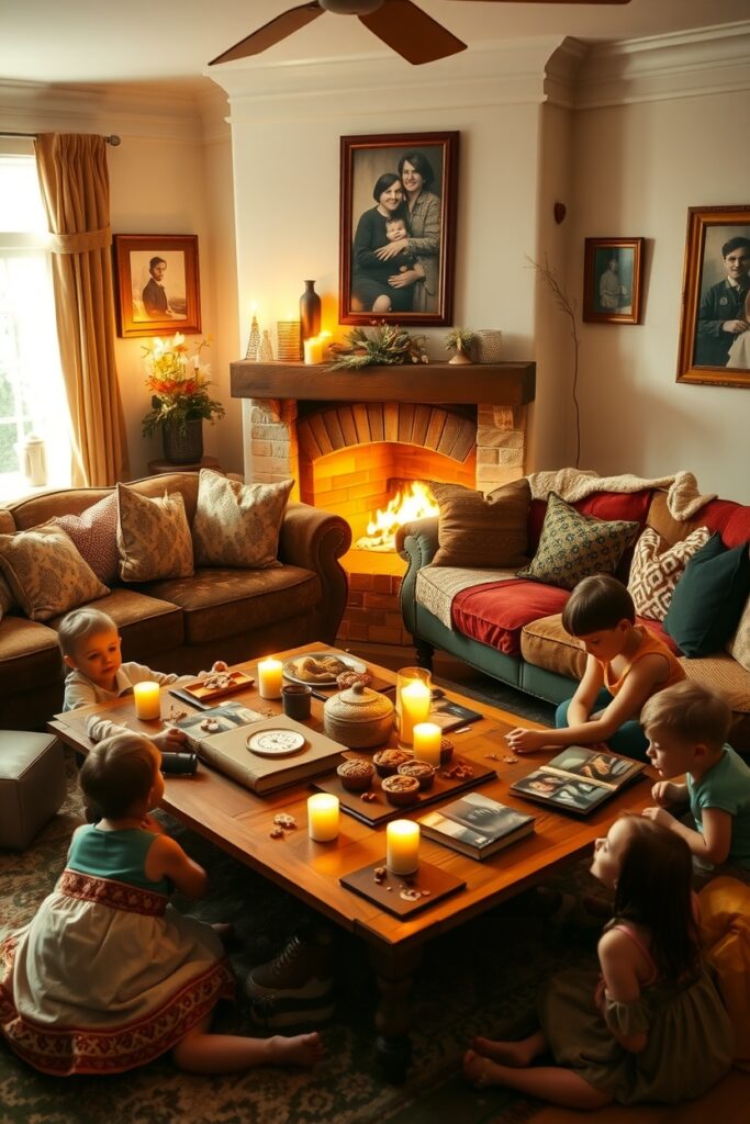 Family Gathering in a Cozy Living Room – free AI stock image