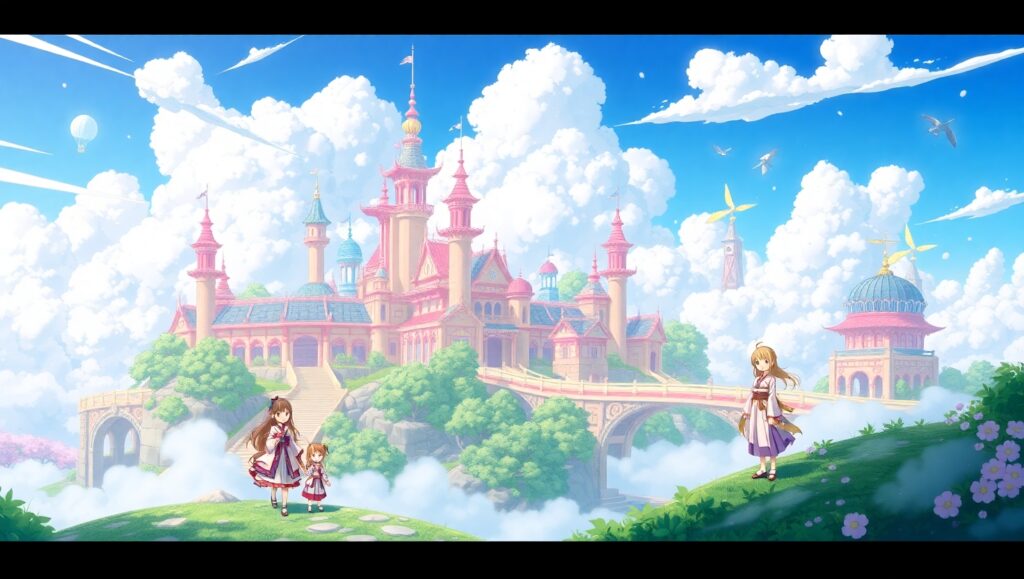 Fantasy City in the Clouds – free AI stock image