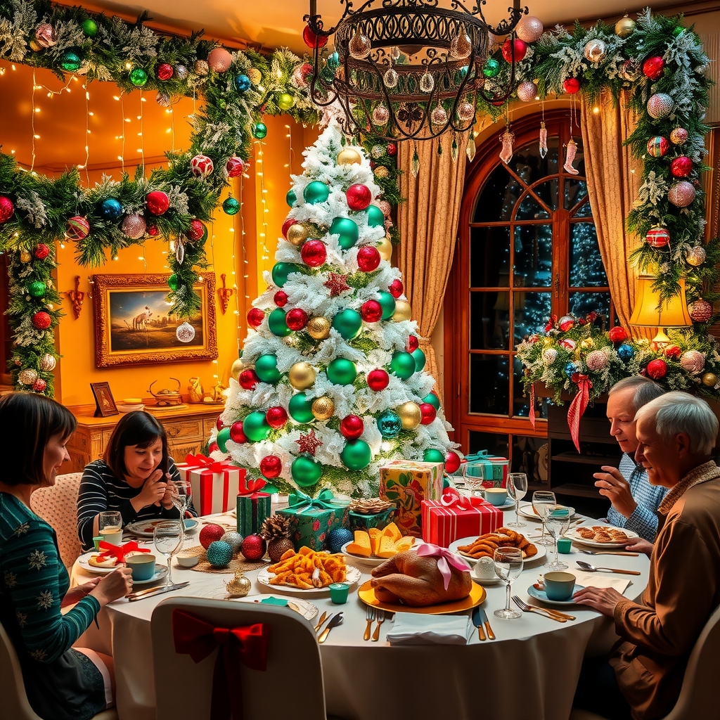 Festive Celebration with Colorful Decorations – free AI stock image