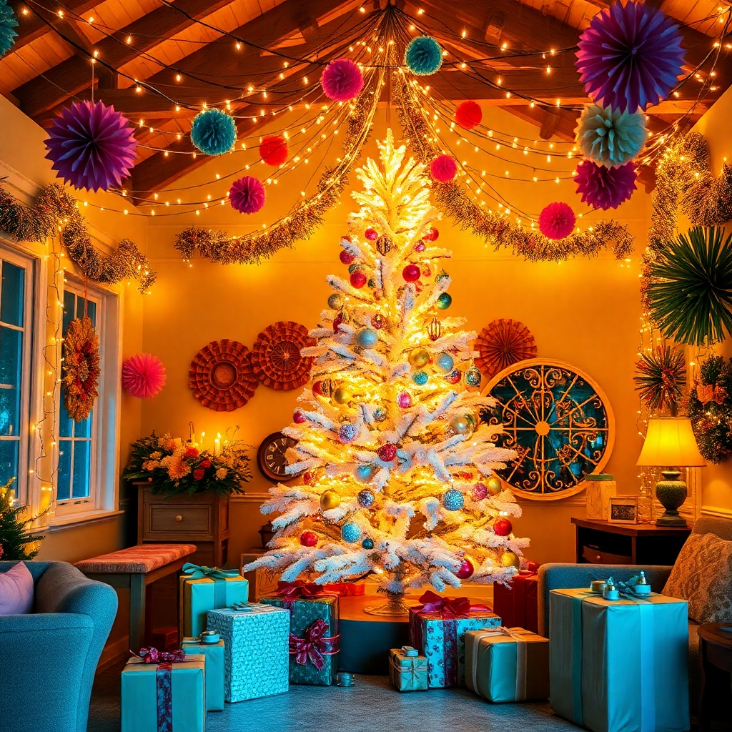 Festive Celebration with Colorful Decorations – free AI stock image