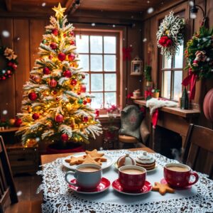 Festive Decorations and Treats for Holidays – free AI stock image