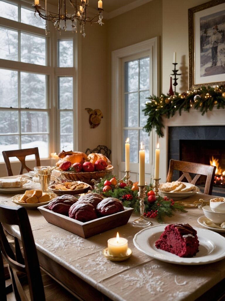 Festive Family Gathering During Winter Holidays – free AI stock image