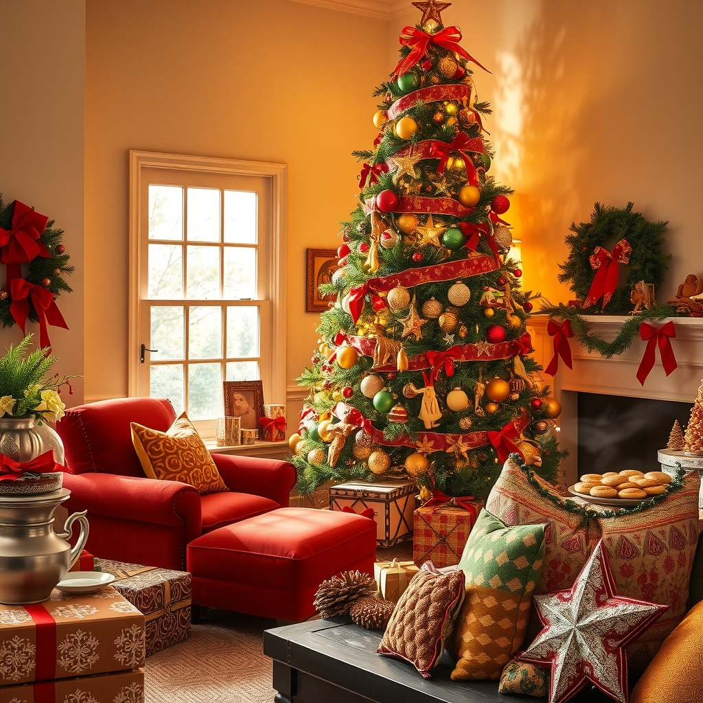Festive Holiday Decorations and Traditions – free AI stock image