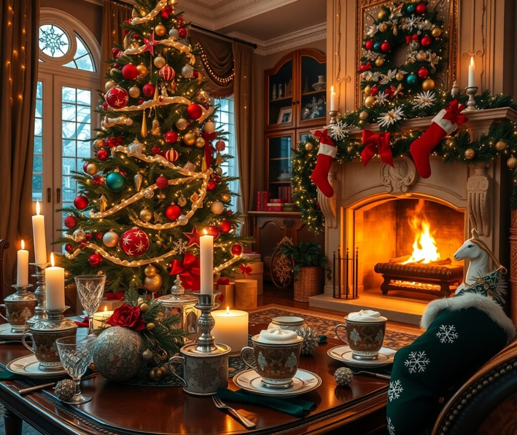 Festive Holiday Decorations and Treats – free AI stock image