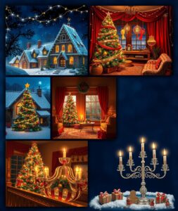 Festive Holiday Decorations Around the World – free AI stock image