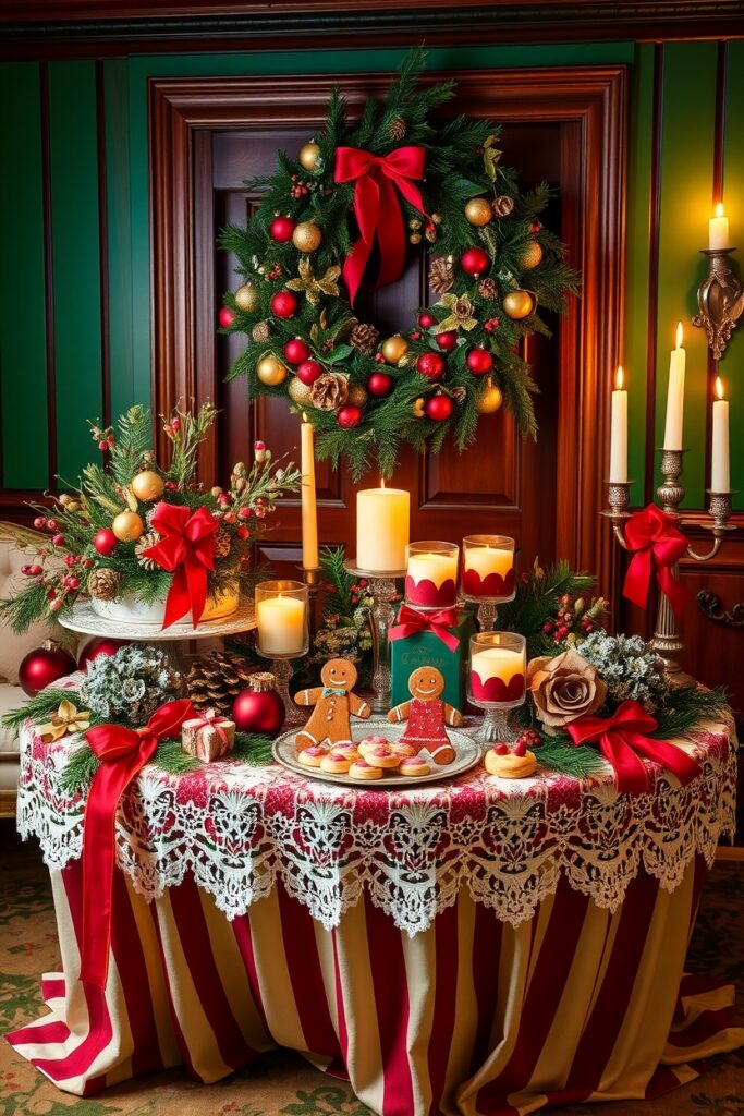 Festive Holiday Scene with Decorations and Treats – free AI stock image