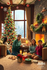Festive Holidays with Colorful Decorations – free AI stock image