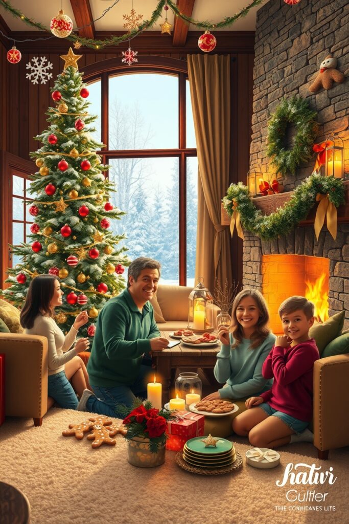 Festive Holidays with Colorful Decorations – free AI stock image
