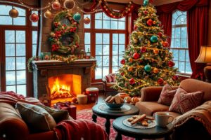 Festive Winter Holidays with Cozy Decorations – free AI stock image