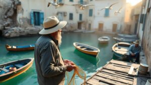 Fisherman’s Life: Tales from the Coast – free AI stock image