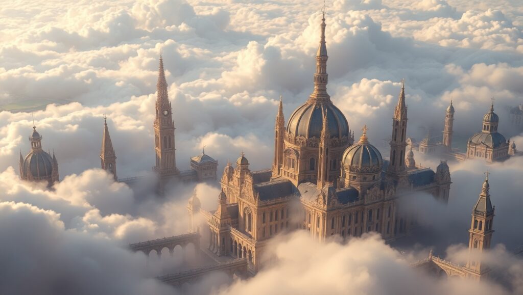 Floating City of Dreams – free AI stock image