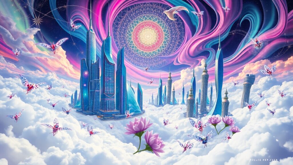 Floating City of the Future – free AI stock image