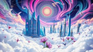 Floating City of the Future – free AI stock image