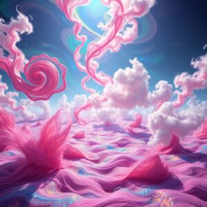 Floating Dreams in a Colorful Abyss – free AI stock image