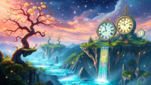 Floating Islands in a Dreamscape – free AI stock image