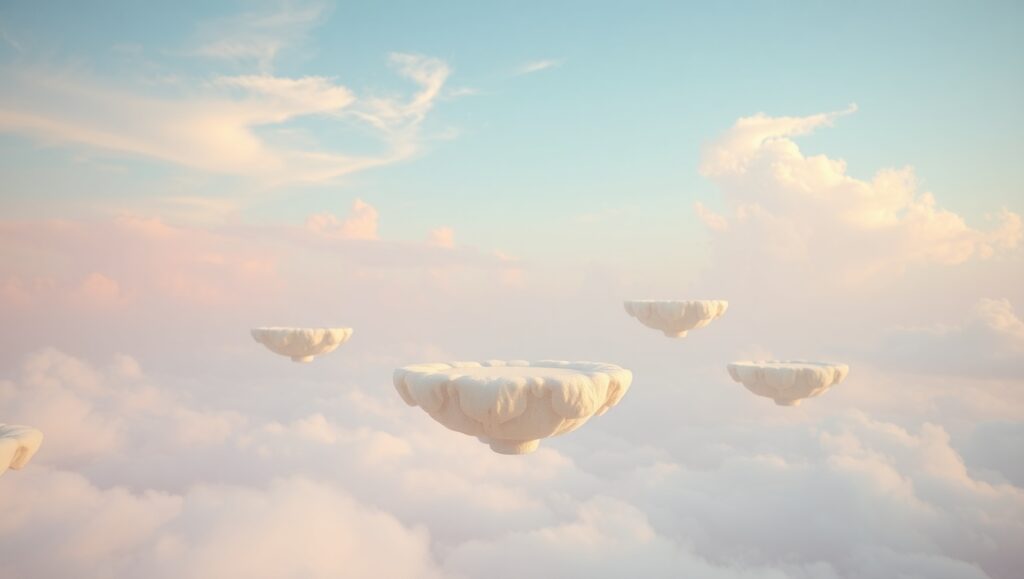 Floating Islands in a Dreamy – free AI stock image