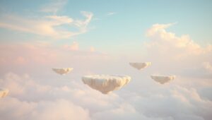 Floating Islands in a Dreamy – free AI stock image