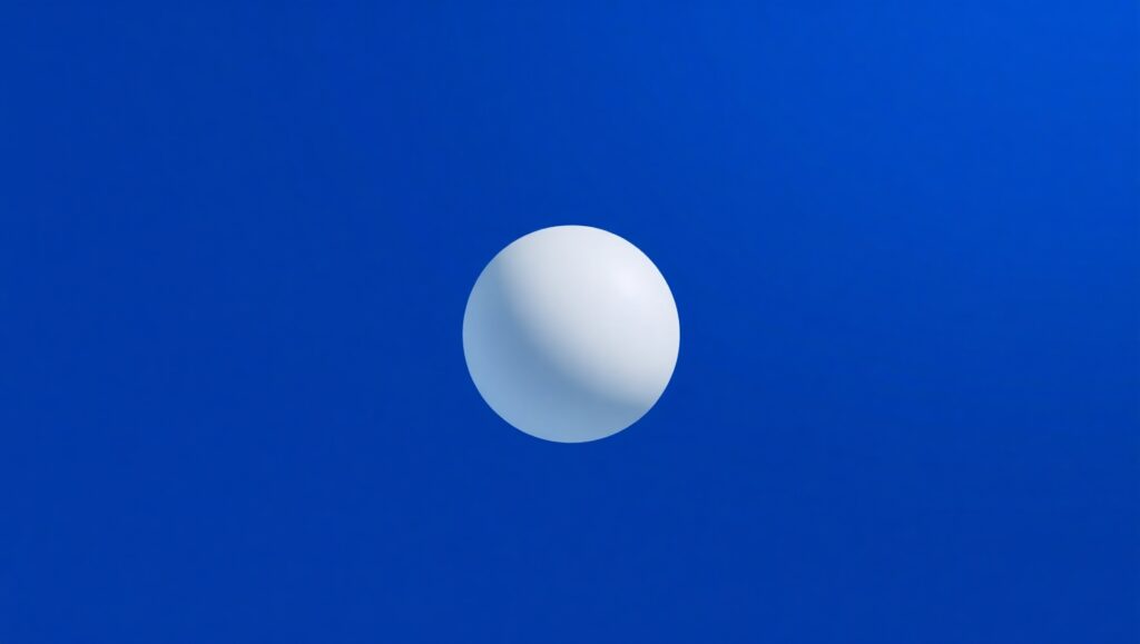 Floating Sphere in Deep Blue – free AI stock image