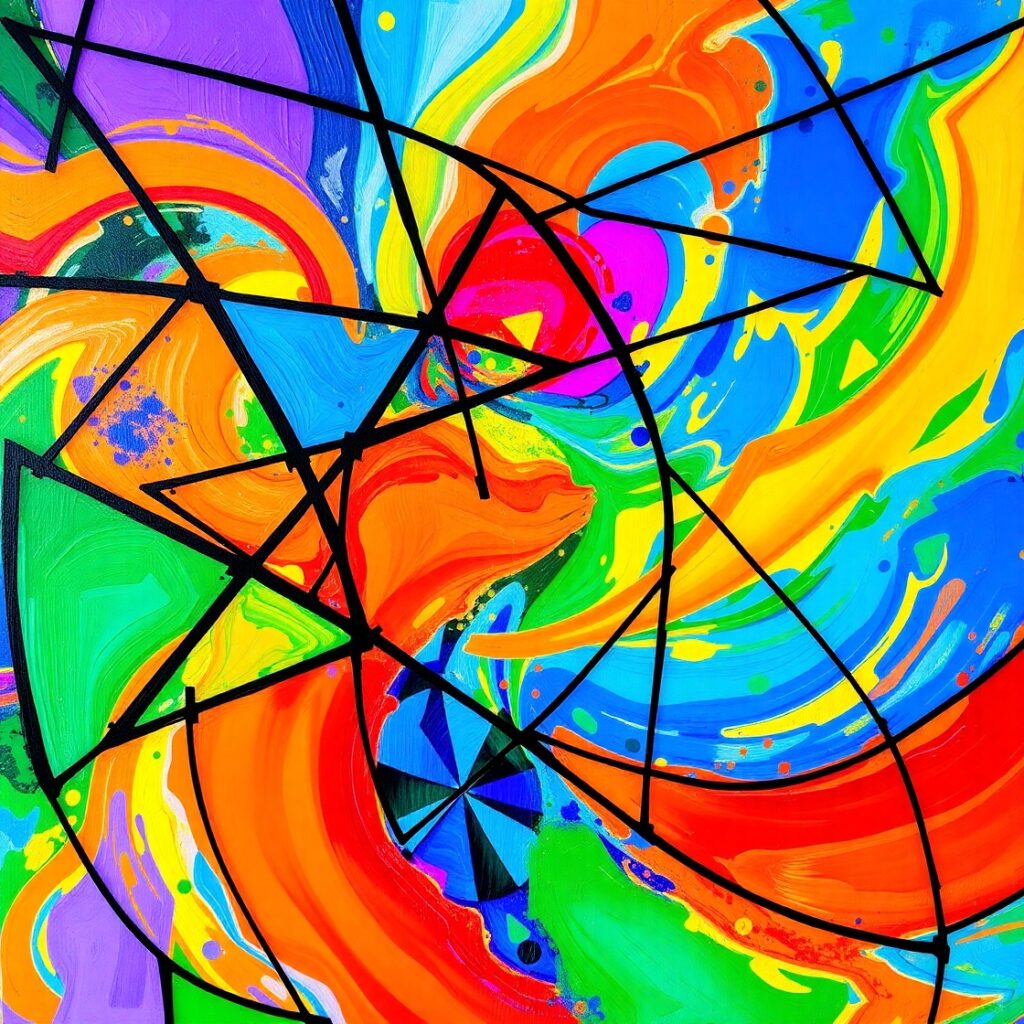 Flowing Colors of Abstract Imagination – free AI stock image