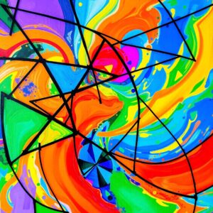 Flowing Colors of Abstract Imagination – free AI stock image