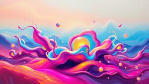 Fluid Dreams: A Biomorphic Landscape – free AI stock image