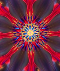 Fluid Dynamics of Colorful Shapes in Space – free AI stock image