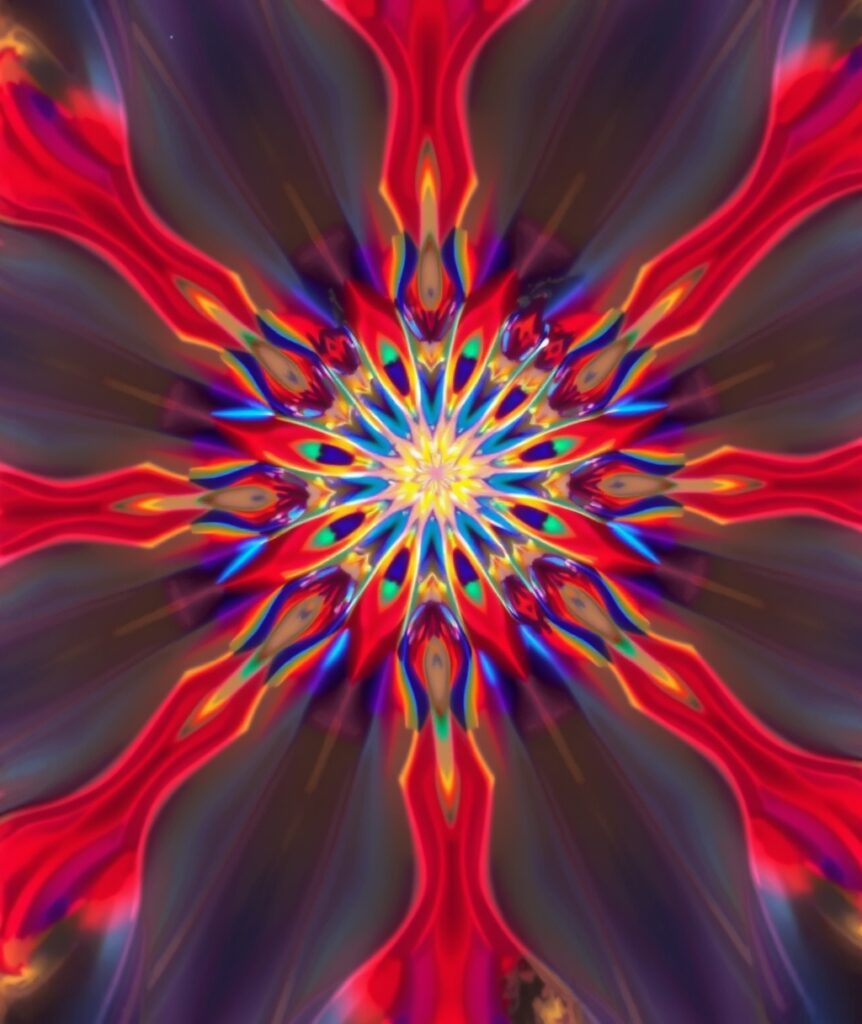 Fluid Dynamics of Colorful Shapes in Space – free AI stock image