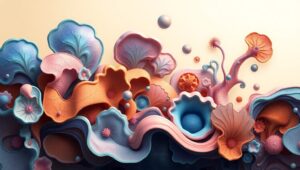 Fluid Forms in Nature’s Colors – free AI stock image