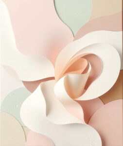 Fluid Geometry in Soft Colors and Shapes – free AI stock image