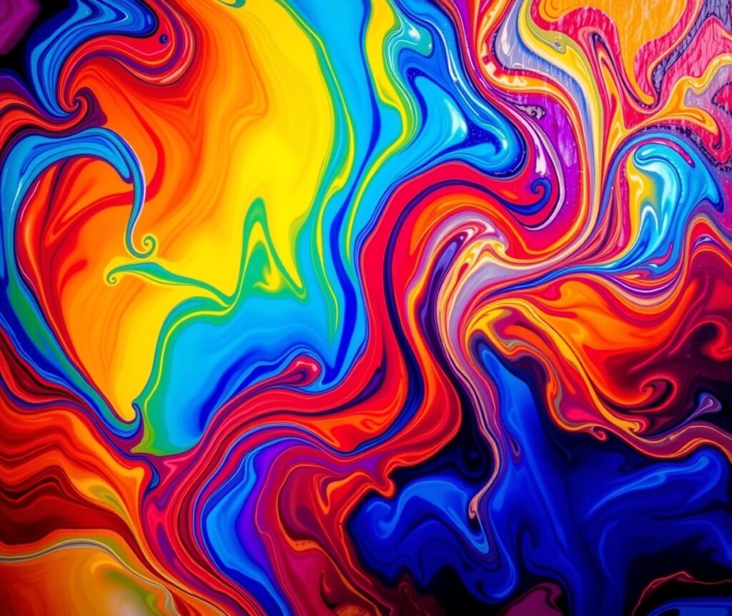 Fluid Patterns of Color and Light – free AI stock image
