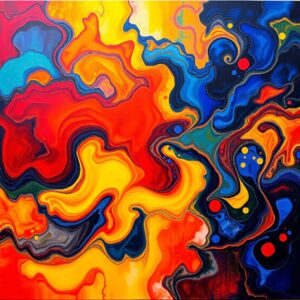 Fluid Shapes and Vibrant Color Swirls – free AI stock image