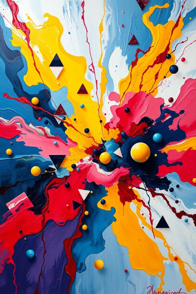 Fluidity of Color in Abstract Form – free AI stock image