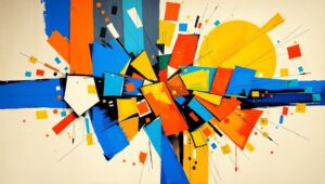 Fragmented Reality in Cubism Style – free AI stock image