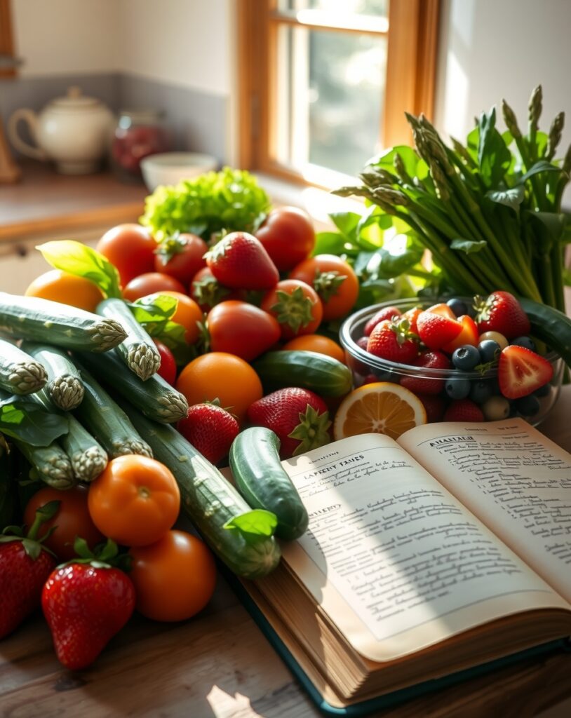 Fresh Fruits and Vegetables for Health – free AI stock image